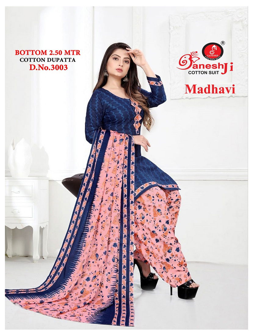 Ganeshji Madhavi 3 Cotton Printed Daily Wear Ready Made Dress Collection